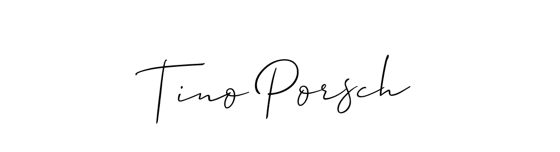 Similarly Allison_Script is the best handwritten signature design. Signature creator online .You can use it as an online autograph creator for name Tino Porsch. Tino Porsch signature style 2 images and pictures png