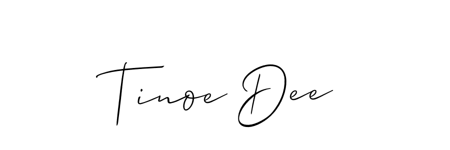 if you are searching for the best signature style for your name Tinoe Dee. so please give up your signature search. here we have designed multiple signature styles  using Allison_Script. Tinoe Dee signature style 2 images and pictures png