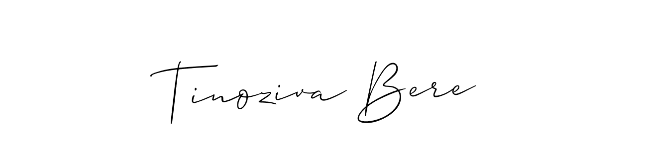 Make a beautiful signature design for name Tinoziva Bere. With this signature (Allison_Script) style, you can create a handwritten signature for free. Tinoziva Bere signature style 2 images and pictures png
