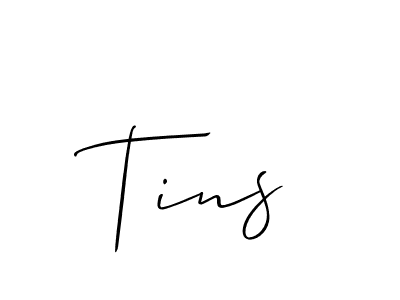 Check out images of Autograph of Tins name. Actor Tins Signature Style. Allison_Script is a professional sign style online. Tins signature style 2 images and pictures png