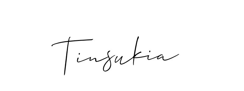 Make a short Tinsukia signature style. Manage your documents anywhere anytime using Allison_Script. Create and add eSignatures, submit forms, share and send files easily. Tinsukia signature style 2 images and pictures png