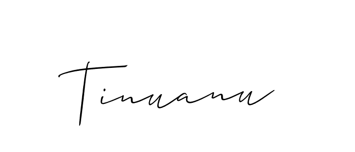 Make a short Tinuanu signature style. Manage your documents anywhere anytime using Allison_Script. Create and add eSignatures, submit forms, share and send files easily. Tinuanu signature style 2 images and pictures png