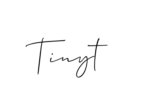 Create a beautiful signature design for name Tinyt. With this signature (Allison_Script) fonts, you can make a handwritten signature for free. Tinyt signature style 2 images and pictures png