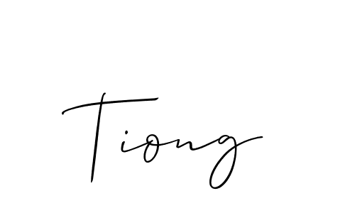 How to make Tiong signature? Allison_Script is a professional autograph style. Create handwritten signature for Tiong name. Tiong signature style 2 images and pictures png