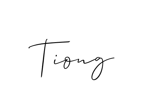 It looks lik you need a new signature style for name Tiong. Design unique handwritten (Allison_Script) signature with our free signature maker in just a few clicks. Tiong signature style 2 images and pictures png