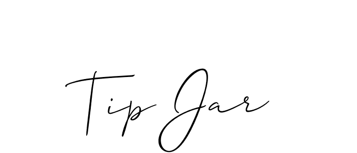 Best and Professional Signature Style for Tip Jar. Allison_Script Best Signature Style Collection. Tip Jar signature style 2 images and pictures png