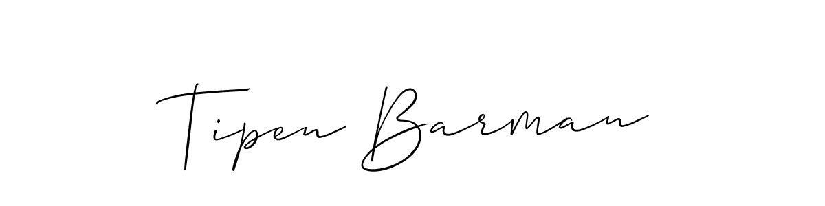 Make a beautiful signature design for name Tipen Barman. With this signature (Allison_Script) style, you can create a handwritten signature for free. Tipen Barman signature style 2 images and pictures png