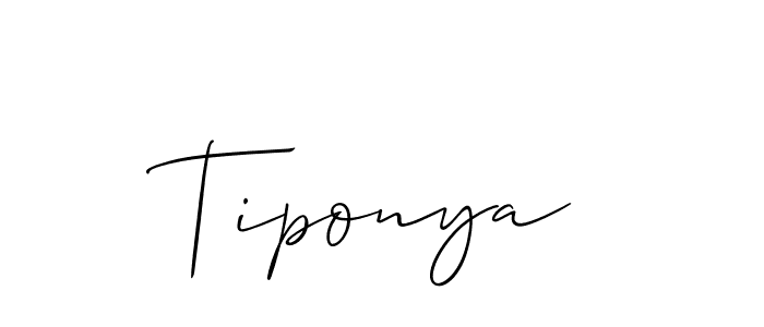 if you are searching for the best signature style for your name Tiponya. so please give up your signature search. here we have designed multiple signature styles  using Allison_Script. Tiponya signature style 2 images and pictures png