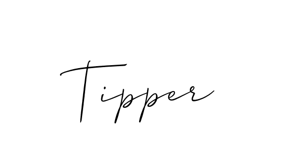 Use a signature maker to create a handwritten signature online. With this signature software, you can design (Allison_Script) your own signature for name Tipper. Tipper signature style 2 images and pictures png