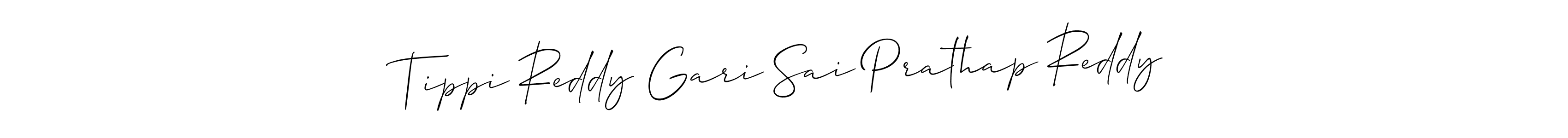You should practise on your own different ways (Allison_Script) to write your name (Tippi Reddy Gari Sai Prathap Reddy) in signature. don't let someone else do it for you. Tippi Reddy Gari Sai Prathap Reddy signature style 2 images and pictures png