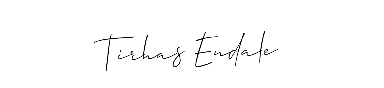 Design your own signature with our free online signature maker. With this signature software, you can create a handwritten (Allison_Script) signature for name Tirhas Endale. Tirhas Endale signature style 2 images and pictures png