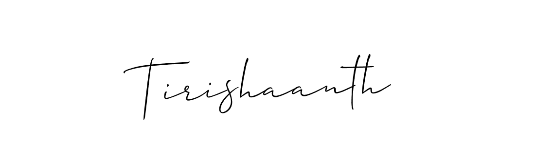 Also we have Tirishaanth name is the best signature style. Create professional handwritten signature collection using Allison_Script autograph style. Tirishaanth signature style 2 images and pictures png