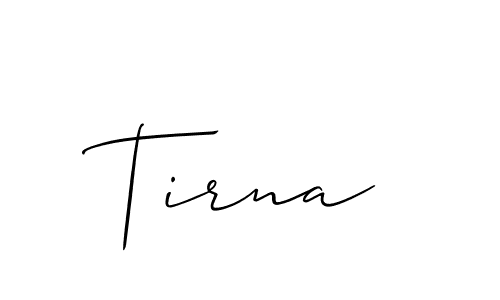 It looks lik you need a new signature style for name Tirna. Design unique handwritten (Allison_Script) signature with our free signature maker in just a few clicks. Tirna signature style 2 images and pictures png