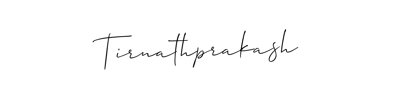 Design your own signature with our free online signature maker. With this signature software, you can create a handwritten (Allison_Script) signature for name Tirnathprakash. Tirnathprakash signature style 2 images and pictures png