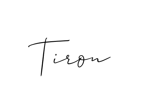 Allison_Script is a professional signature style that is perfect for those who want to add a touch of class to their signature. It is also a great choice for those who want to make their signature more unique. Get Tiron name to fancy signature for free. Tiron signature style 2 images and pictures png