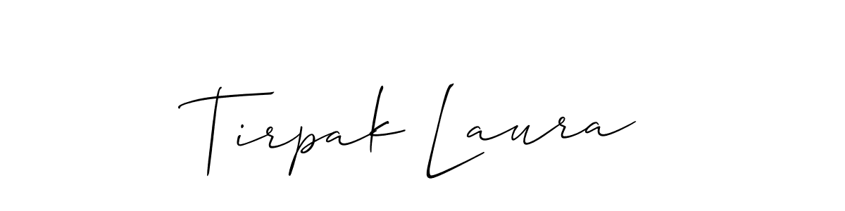 Make a short Tirpak Laura signature style. Manage your documents anywhere anytime using Allison_Script. Create and add eSignatures, submit forms, share and send files easily. Tirpak Laura signature style 2 images and pictures png