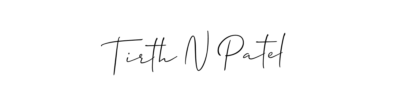 It looks lik you need a new signature style for name Tirth N Patel. Design unique handwritten (Allison_Script) signature with our free signature maker in just a few clicks. Tirth N Patel signature style 2 images and pictures png