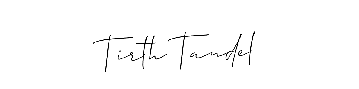 You should practise on your own different ways (Allison_Script) to write your name (Tirth Tandel) in signature. don't let someone else do it for you. Tirth Tandel signature style 2 images and pictures png