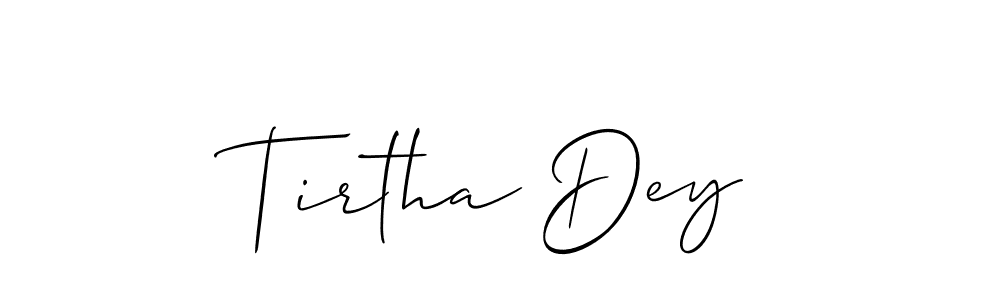 Similarly Allison_Script is the best handwritten signature design. Signature creator online .You can use it as an online autograph creator for name Tirtha Dey. Tirtha Dey signature style 2 images and pictures png