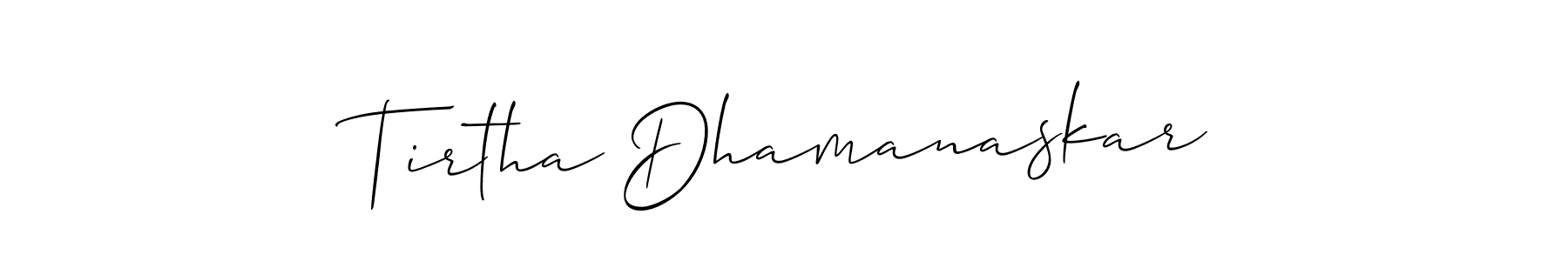 Once you've used our free online signature maker to create your best signature Allison_Script style, it's time to enjoy all of the benefits that Tirtha Dhamanaskar name signing documents. Tirtha Dhamanaskar signature style 2 images and pictures png
