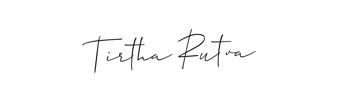 Similarly Allison_Script is the best handwritten signature design. Signature creator online .You can use it as an online autograph creator for name Tirtha Rutva. Tirtha Rutva signature style 2 images and pictures png