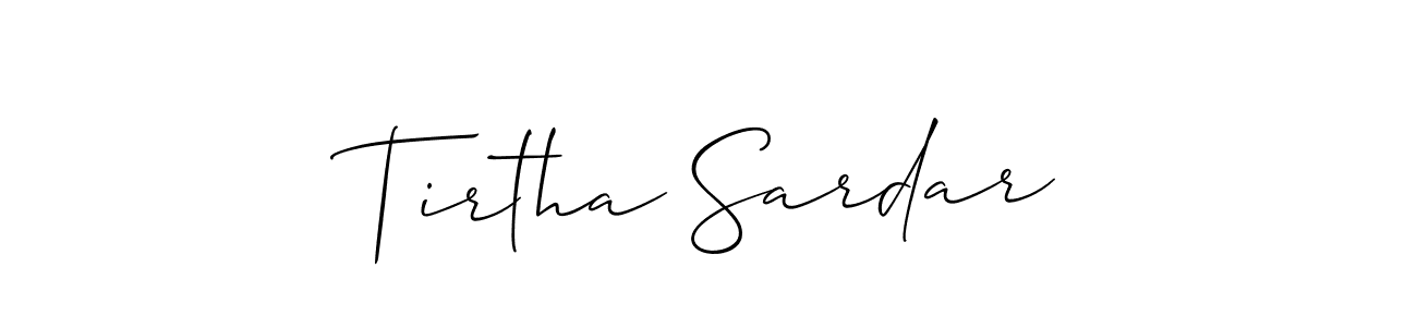 Best and Professional Signature Style for Tirtha Sardar. Allison_Script Best Signature Style Collection. Tirtha Sardar signature style 2 images and pictures png