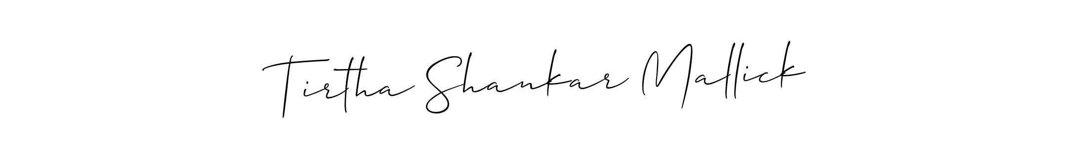 You should practise on your own different ways (Allison_Script) to write your name (Tirtha Shankar Mallick) in signature. don't let someone else do it for you. Tirtha Shankar Mallick signature style 2 images and pictures png