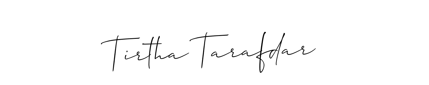 How to Draw Tirtha Tarafdar signature style? Allison_Script is a latest design signature styles for name Tirtha Tarafdar. Tirtha Tarafdar signature style 2 images and pictures png