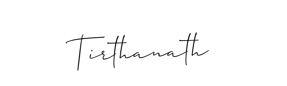 Design your own signature with our free online signature maker. With this signature software, you can create a handwritten (Allison_Script) signature for name Tirthanath. Tirthanath signature style 2 images and pictures png