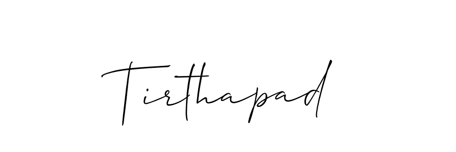 How to make Tirthapad signature? Allison_Script is a professional autograph style. Create handwritten signature for Tirthapad name. Tirthapad signature style 2 images and pictures png