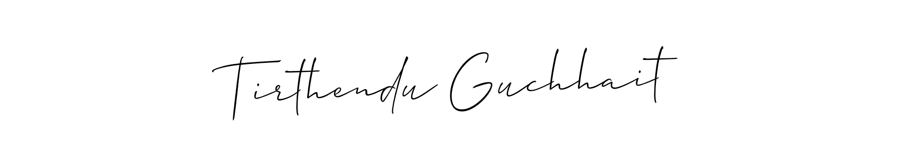 Similarly Allison_Script is the best handwritten signature design. Signature creator online .You can use it as an online autograph creator for name Tirthendu Guchhait. Tirthendu Guchhait signature style 2 images and pictures png