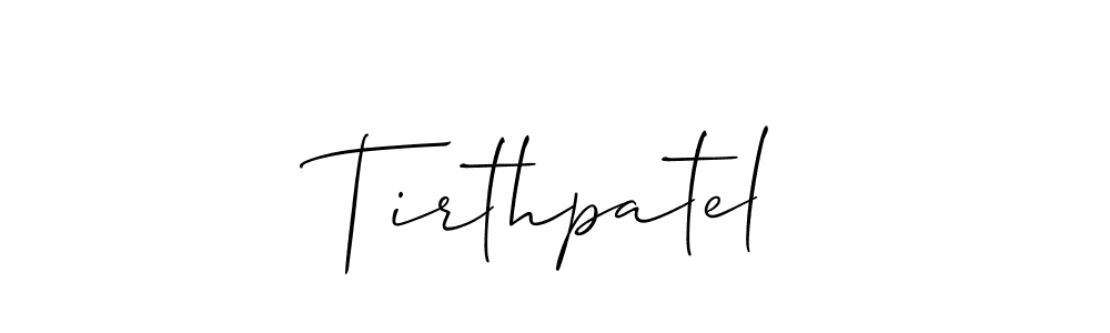 It looks lik you need a new signature style for name Tirthpatel. Design unique handwritten (Allison_Script) signature with our free signature maker in just a few clicks. Tirthpatel signature style 2 images and pictures png