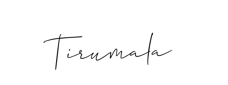 Create a beautiful signature design for name Tirumala. With this signature (Allison_Script) fonts, you can make a handwritten signature for free. Tirumala signature style 2 images and pictures png
