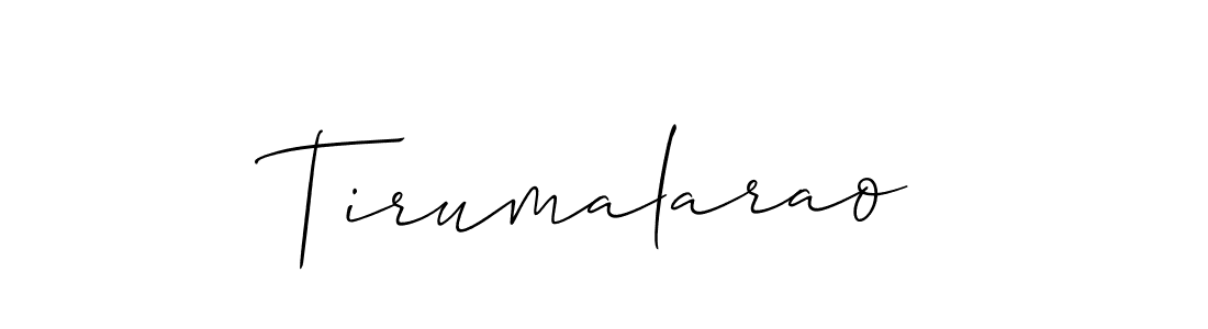 Use a signature maker to create a handwritten signature online. With this signature software, you can design (Allison_Script) your own signature for name Tirumalarao. Tirumalarao signature style 2 images and pictures png