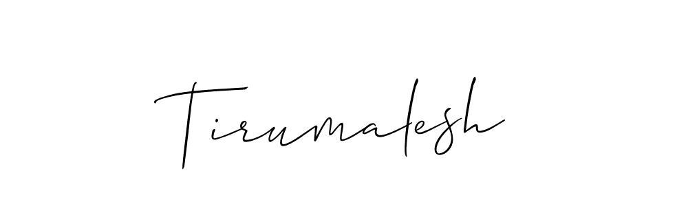 Use a signature maker to create a handwritten signature online. With this signature software, you can design (Allison_Script) your own signature for name Tirumalesh. Tirumalesh signature style 2 images and pictures png