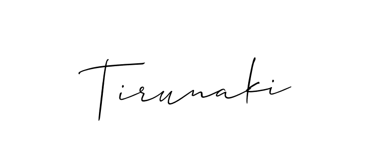 Once you've used our free online signature maker to create your best signature Allison_Script style, it's time to enjoy all of the benefits that Tirunaki name signing documents. Tirunaki signature style 2 images and pictures png