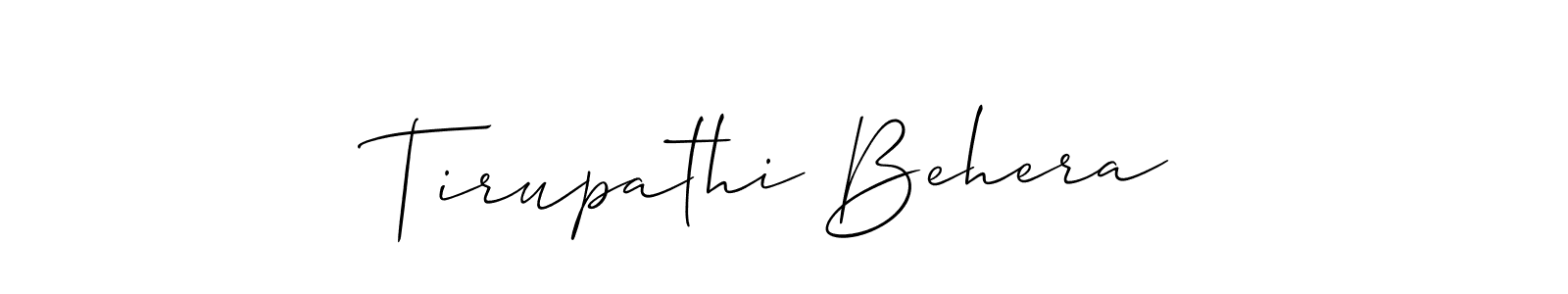 Also we have Tirupathi Behera name is the best signature style. Create professional handwritten signature collection using Allison_Script autograph style. Tirupathi Behera signature style 2 images and pictures png