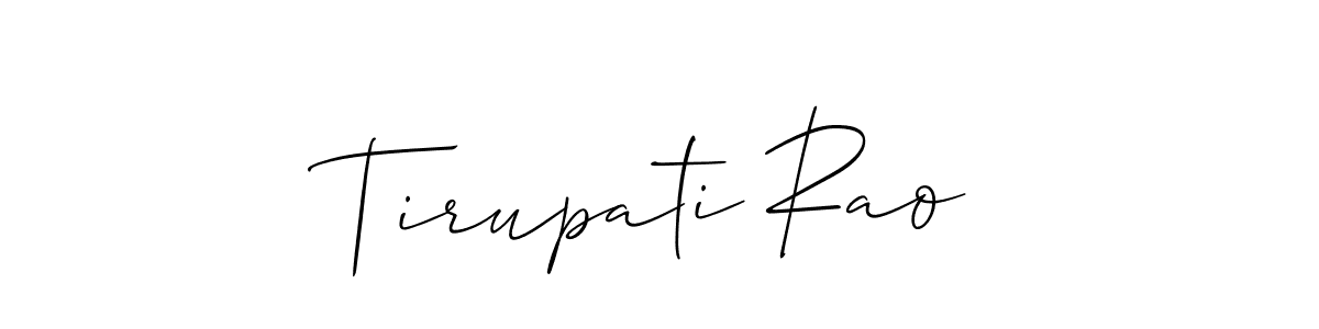 Once you've used our free online signature maker to create your best signature Allison_Script style, it's time to enjoy all of the benefits that Tirupati Rao name signing documents. Tirupati Rao signature style 2 images and pictures png