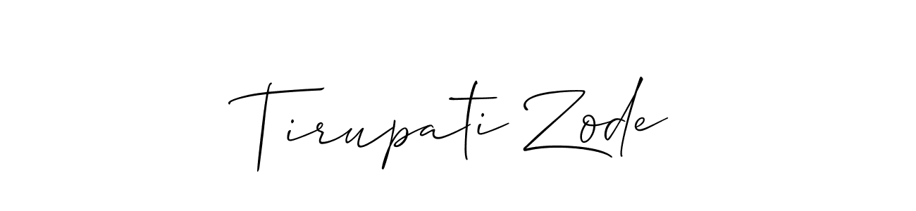Make a short Tirupati Zode signature style. Manage your documents anywhere anytime using Allison_Script. Create and add eSignatures, submit forms, share and send files easily. Tirupati Zode signature style 2 images and pictures png