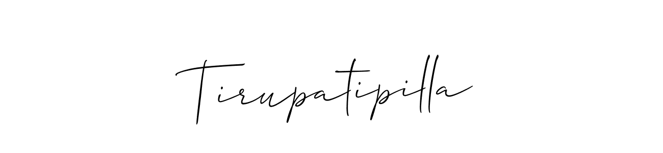 How to Draw Tirupatipilla signature style? Allison_Script is a latest design signature styles for name Tirupatipilla. Tirupatipilla signature style 2 images and pictures png