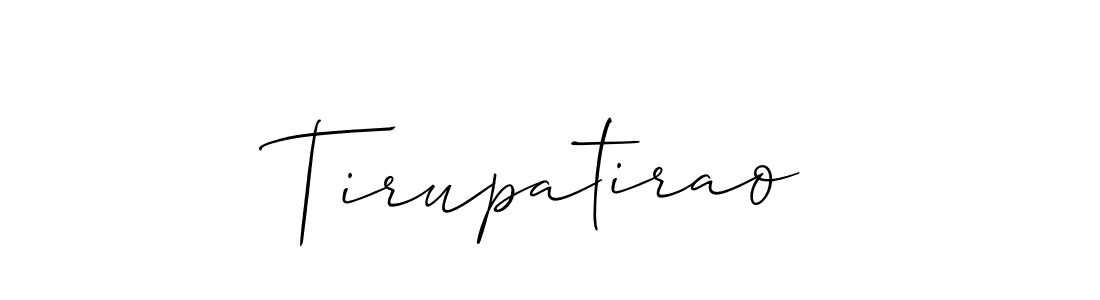 Make a beautiful signature design for name Tirupatirao. With this signature (Allison_Script) style, you can create a handwritten signature for free. Tirupatirao signature style 2 images and pictures png