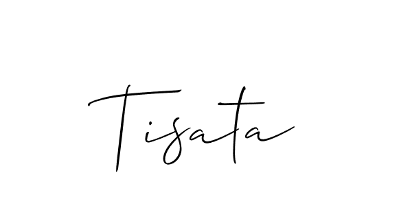 Allison_Script is a professional signature style that is perfect for those who want to add a touch of class to their signature. It is also a great choice for those who want to make their signature more unique. Get Tisata name to fancy signature for free. Tisata signature style 2 images and pictures png