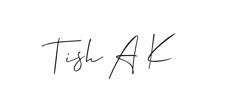 Once you've used our free online signature maker to create your best signature Allison_Script style, it's time to enjoy all of the benefits that Tish A K name signing documents. Tish A K signature style 2 images and pictures png