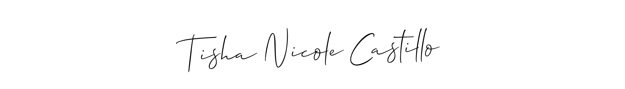 Design your own signature with our free online signature maker. With this signature software, you can create a handwritten (Allison_Script) signature for name Tisha Nicole Castillo. Tisha Nicole Castillo signature style 2 images and pictures png