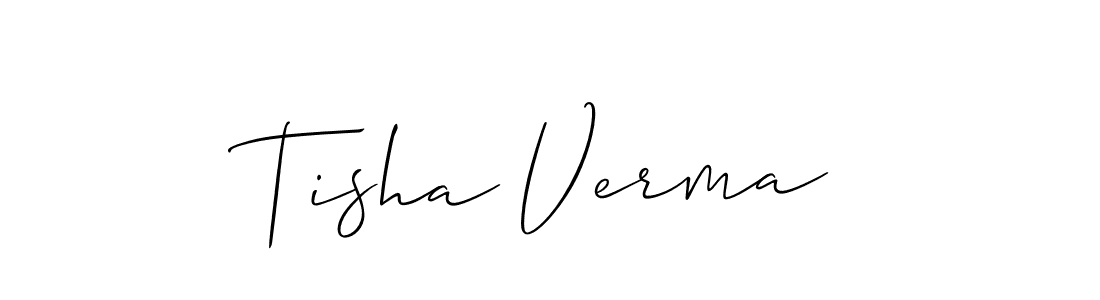 Also we have Tisha Verma name is the best signature style. Create professional handwritten signature collection using Allison_Script autograph style. Tisha Verma signature style 2 images and pictures png