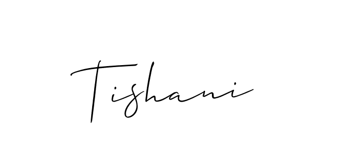 Make a short Tishani signature style. Manage your documents anywhere anytime using Allison_Script. Create and add eSignatures, submit forms, share and send files easily. Tishani signature style 2 images and pictures png