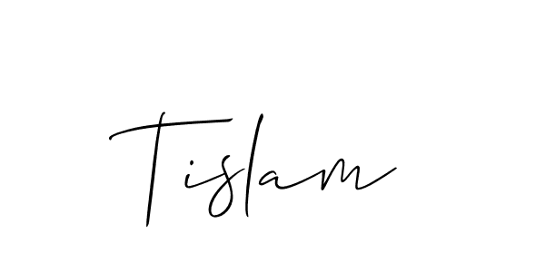 Similarly Allison_Script is the best handwritten signature design. Signature creator online .You can use it as an online autograph creator for name Tislam. Tislam signature style 2 images and pictures png