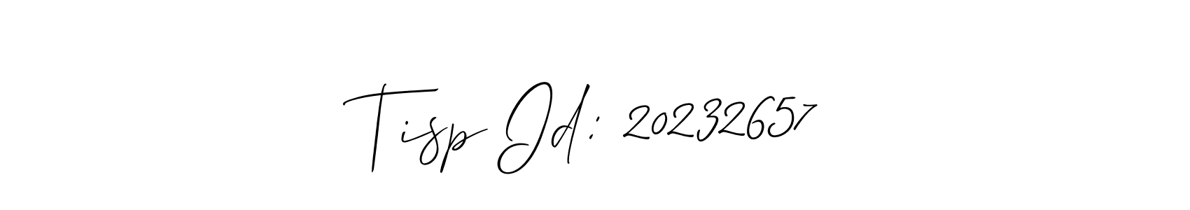 Design your own signature with our free online signature maker. With this signature software, you can create a handwritten (Allison_Script) signature for name Tisp Id: 20232657. Tisp Id: 20232657 signature style 2 images and pictures png