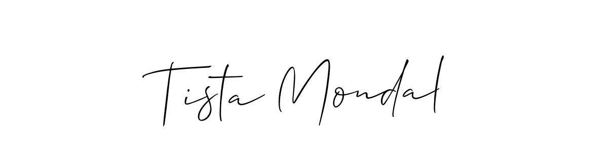 Make a short Tista Mondal signature style. Manage your documents anywhere anytime using Allison_Script. Create and add eSignatures, submit forms, share and send files easily. Tista Mondal signature style 2 images and pictures png