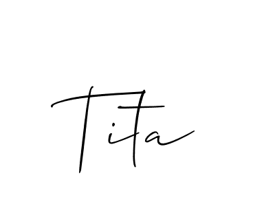 Best and Professional Signature Style for Tita. Allison_Script Best Signature Style Collection. Tita signature style 2 images and pictures png